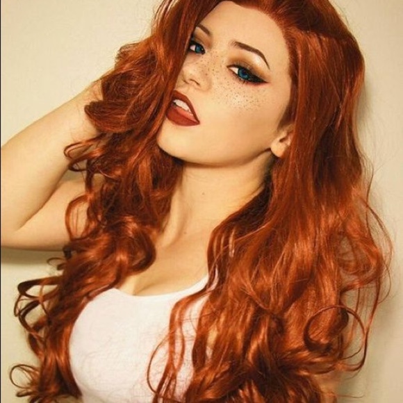 - ?24” GINGER ORANGE CURLY  LACE FRONT WIG? …NEW main image 6